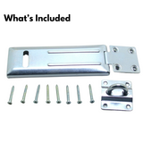 6" Zinc Safety Hasp with Rolled Edge