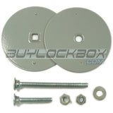 Gray Door Hole Cover for Hinged Hasp