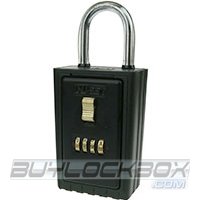 NuSet 4-Number Combination Lock Box with Keyed Shackle