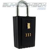 NuSet 3-Letter Combination Lock Box with Keyed Shackle