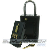 NuSet 3-Letter (A to Z) Combination Lock Box with Keyed Shackle