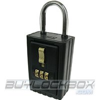 NuSet 3-Letter (A to Z) Combination Lock Box with Keyed Shackle