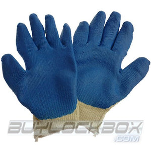 Blue Latex Coated Work Gloves